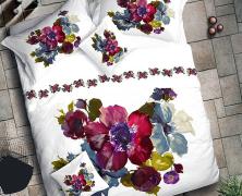 Постельное белье Emanuela Galizzi Flower 1418 евро 200х220 хлопок-сатин в интернет-магазине Posteleon
