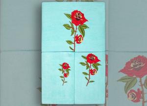 Комплект из 3 полотенец Grand Textil Rosa Turchese 40x60, 60x110 и 110x150 - основновное изображение