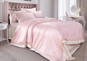 Постельное белье Luxe Dream Плаза Розовый евро 200x220 шёлк - основновное изображение