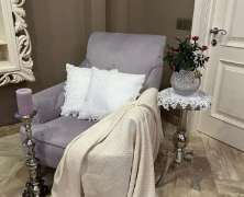 Декоративная подушка Laroche Помпеи 40х40 с кружевом - фото 9
