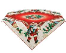 Декоративная салфетка Vingi Ricami Santa Klaus 100х100 гобелен - фото 4