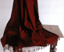 Плед из шерсти ягнёнка Steinbeck Rom 4 двусторонний красный 130х190 - фото 1