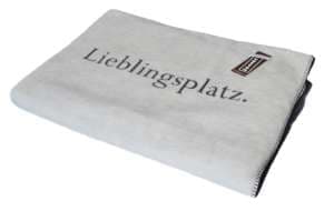 Плед хлопковый David Fussenegge Split Lieblingsplatz 150х200 серый/молочный - основновное изображение