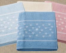 Банное полотенце Onda Blu Hearth 100x150 в интернет-магазине Posteleon