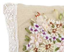 Декоративная подушка Laroche Полевые цветы 40х40 с вышивкой - фото 1