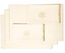 Постельное белье Roberto Cavalli Gold ecru семейное 2/155х200 сатин - фото 1