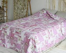 Одеяло-покрывало Servalli Etoil de France Rose 255х255 полиэстер/хлопок