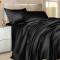 Постельное белье Luxe Dream Черный евро 200x220 шёлк - основновное изображение