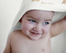 Детское полотенце с капюшоном Bovi Собачки 100х100 хлопок - фото 1