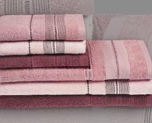 Комплект из 6 полотенец Vingi Ricami Ines Rosa 40x60 и 60x110 в интернет-магазине Posteleon