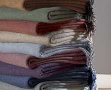 Плед шерсть/кашемир Biederlack Cashmere Plaid jeans-marine 150х200 - фото 4