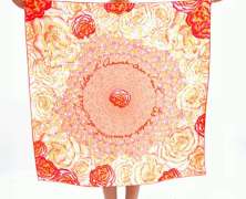 Платок шёлковый Petrusse Rosalia Rose 90х90 - фото 4