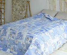 Одеяло-покрывало Servalli Etoil de France Blu 255х255 полиэстер/хлопок в интернет-магазине Posteleon