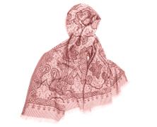 Шаль шерстяная Petrusse Glamour Rose 70х180 с бисером - основновное изображение