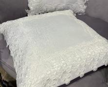 Декоративная подушка Laroche Помпеи 40х40 с кружевом - фото 3