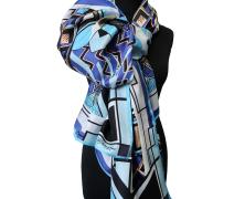 Шёлковый платок-палантин Luxury Silk & Wool Geometry Сlassic 130х170 - фото 2