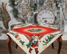 Декоративная салфетка Vingi Ricami Santa Klaus 100х100 гобелен - фото 1