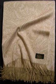 Плед кашемировый Paisley Shell Pink 150*185 Плед кашемировый Paisley Shell Pink 150*185
