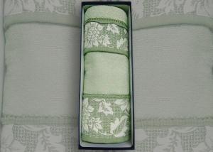 Комплект из 2 полотенец Vingi Ricami Greta Verde 40x60 и 60x110 - основновное изображение