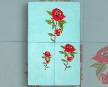 Комплект из 3 полотенец Grand Textil Rosa Turchese 40x60, 60x110 и 110x150 в интернет-магазине Posteleon