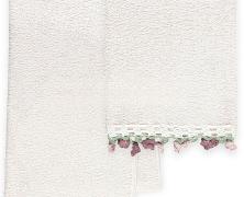 Комплект из 2 полотенец Vingi Ricami Tulip Bianco 40x60 и 60x110 - фото 1
